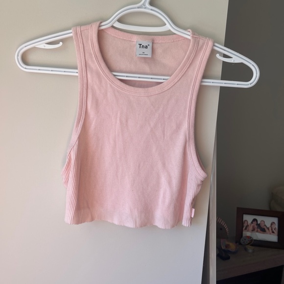TNA Ribbed Cropped Racer Tank Soft Pink XS🩷 - Picture 6 of 6